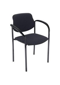 EDE Visitor chair STYL with armrest black/blue