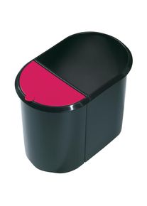 Helit Wastebasket Duo System black / red