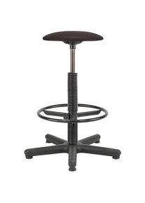 EDE Stool Goliat + ring imitation leather black