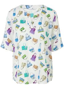 Peter Hahn - Halbarm-Bluse, weiss, Gr. 44, Viskose