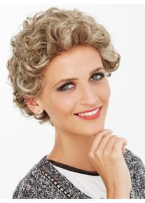 Dames Pruik Gerda in blonde highlights ,maat 0, WITT, 100% Overig