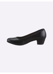 Jana Dames Pumps, zacht gevoerd in zwart ,maat 37, Witt, 100% Imitatieleer