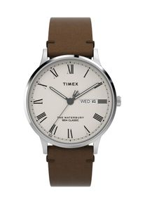Timex Heren Analoog horloge 'Waterbury Classic' bruin / zilver / wit One Size