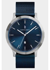 Men's Watch - Silver Blue - Surgical steel case, Sapphire-hardened mineral glass, Mesh Strap - 40mm , Quartz Movement - Lilienthal Berlin
