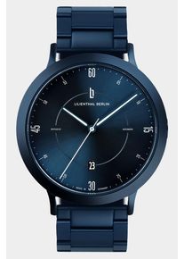 Men's Automatic Watch – Blue - Brushed Steel Case, Sapphire Glass, Metal Bracelet - 38h Power Reserve, 42mm , Swiss Automatic Movement - Lilienthal