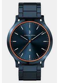 Men's Watch - Blue - Surgical steel case, Sapphire-hardened mineral glass, Metal Strap - 40mm , Quartz Movement - Lilienthal Berlin