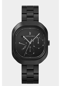 Women's Classic Multifunctional Watch - Black - Surgical steel rectangular case, Sapphire-hardened mineral glass, Metal Strap - 36.25mm , TMI Quartz