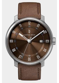 Zegarek Automatyczny Męski | Srebrny brąz | Skórzany Pasek | 42mm | Neolux Automatyczny | Lilienthal Berlin