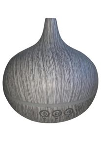 AMBIANO Duftlampe Modern Bauchig Grau Kunststoff Lufterfrischer Raumduft Deko
