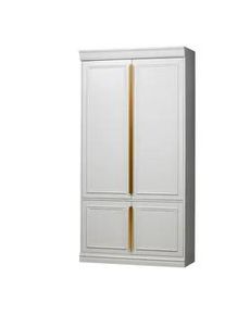 Woood Livetastic Garderobenschrank , Hellgrau , Metall , Kiefer , massiv , 3 Fächer , 110x215x62 cm , Garderobe, Garderobenschränke, Garderobenschränke