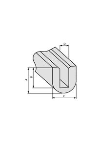 HellermannTyton Kantskyddsprofil, Polyvinylklorid (PVC), 75m, Black - 800-00001 RA1-PVC-BK