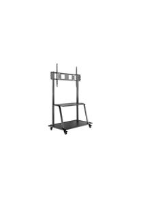 V7 Portabelt rullande TV-stativ med hylla för multimedieapparater, Fristående, 150kg, 105" (2.7 m), Displayer som stöds - 1, Svart - TVCART3