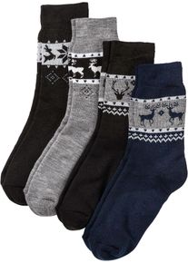 Termostrumpor (4-pack) unisexmodell - svart - storlek 43-46 - bonprix