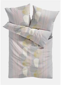 Sängkläder med grafiskt mönster - beige - storlek 135x200 cm - bonprix