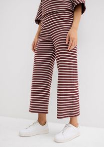 Jerseybyxa av bomullsmaterial med struktur - brun - storlek 48/50 (XL) - bonprix