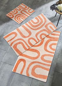 Badrumsmatta med abstrakt mönster - beige - storlek 45x50 cm - bonprix