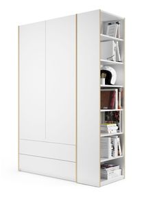 Müllermöbel MODULAR PLUS Armoire combinée avec étagère annexe à droite L 151,9 cm Müller Möbelwerkstätten