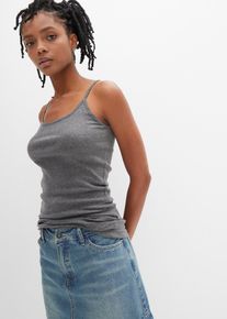 Lot de 2 tops à fines bretelles 100% coton - noir - taille 34/36 (XS) avec coton - bonprix