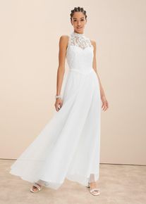 Robe de mariée à dentelle - blanc - taille 42 - bonprix