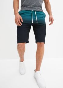 Bermuda en molleton avec dégradé de couleur - pétrole - taille 46/48 (L) - 100% coton - bonprix
