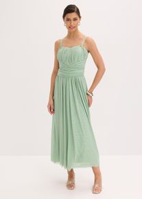 Robe longue en mesh avec plusieurs fa&ccedil;ons de la porter - vert - taille 46 - bonprix