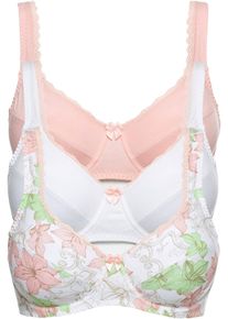 Lot de 3 soutiens-gorge à armatures en coton - blanc - taille 110B avec coton - bonprix