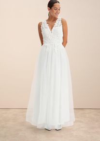 Robe de mariée en tulle et dentelle - blanc - taille 34 - bonprix