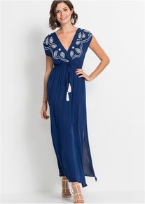 Robe longue en viscose - bleu - taille 42 - Viscose - bonprix