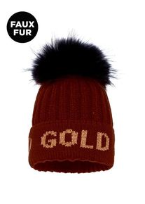 Goldbergh hodd beanie faux pom muts ws dames -