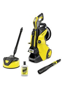 Aparat de spalat cu presiune Karcher K5 Premium Smart Control Home Flex, putere 2100 W, 145 bar presiune maxima, 500 l/h debit maxim,furtun presiune PremiumFlex 10 m, sistem Plug 'n' Clean,perie T5 , detergent 0.5L, Bluetooth, pistol G180Q Smar