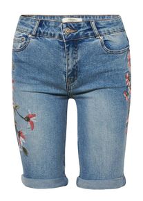 KOROSHI Dames Jeans blauw denim / donkergroen / fuchsia / wit 25-26
