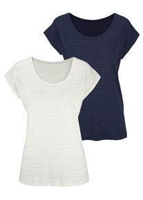 Beach Time T-shirt Femme bleu, blanc taille L