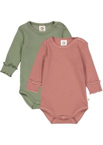 Müsli by GREEN COTTON Müsli by GREEN COTTON Rompertje/body pastelgroen / pitaja roze 56