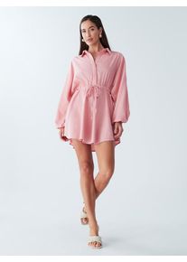 BWLDR Sukienka koszulowa 'DRIFT LINEN DRESS' dla kobiet różowy pudrowy Rozmiar 34