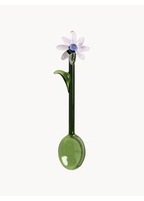 Ručne vyrobené lyžičky z borosilikátového skla Flora (2 ks)