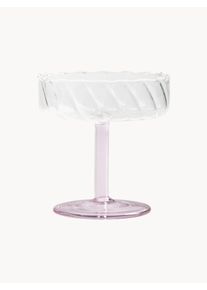 Håndlavede Champagneglas af Borosilikatglas Twirl, 2 stk