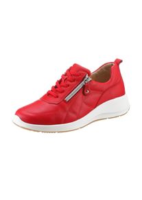 Waldläufer Dames veterschoen in rood ,maat 4,5, Witt, 100% Glad leer