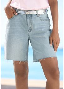 Venice Beach Jeansbermudas, mit fransigem Saum, casual Shorts