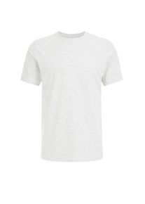 WE Fashion, Mænd, Bluser & t-shirts, Hvid-meleret, Størrelse XS
