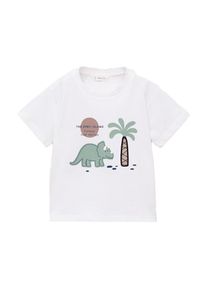Mango Kids Tričko 'ROAR' Chlapci hnedá / svetlozelená / šedobiela 86