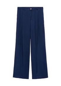 Mango Dames Bandplooibroek 'CRETA' donkerblauw 40