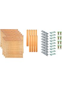 TETZNER & JENTZSCH Tetzner & Jentzsch Dichtzaun »Baltimore 6« 8 Elemente in beige, Größe H/L: 180 cm x 15,21 m