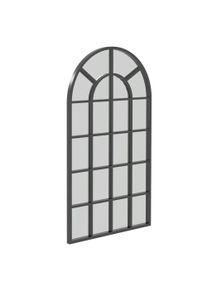 HOMCOM Arched Decorative Wall Mirror, 110 x 62 cm, Modern Design for Bedroom, Living Room, Bathroom, Black | Aosom Ireland