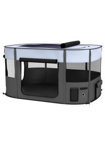 PawHut Foldable Dog Pen with Storage Bag for Indoor/Outdoor Use, Grey | Aosom Ireland