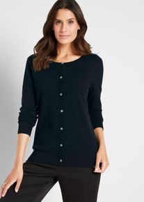 Gebreid vest - zwart - maat 36/38 (S) - met katoen - bonprix