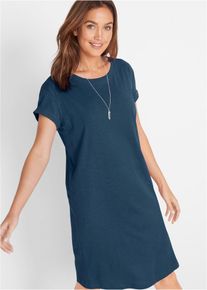 Jersey jurk van puur biologisch katoen - blauw - maat 40/42 (M) - 100% katoen - bonprix