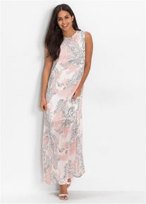 Maxi zomerjurk van chiffon - wolwit paisley - maat 42 - bonprix