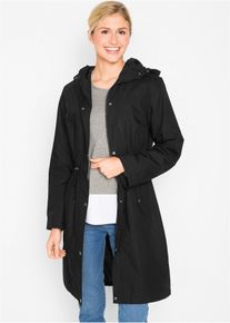 Parka met capuchon - zwart - maat 34 - 100% katoen - bonprix