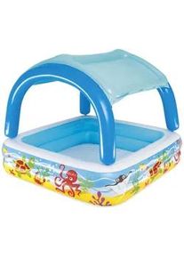 Bestway Planschbecken 140 x 140 x 114 cm Pavillon Beach | mit Sonnendach