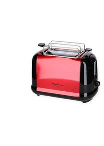 Moulinex LT261D Subito 3 2-Scheiben-Toaster, 850 W, Brötchenaufsatz, Auftau-/Aufwärmfunktion, schwarz/weinrot